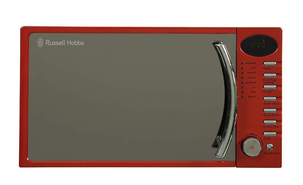 Russell Hobbs microondas digitales, simple de 17 litros, RHM1714RC (rojo)