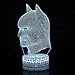 LED Superhero 3D Optical Illusion Smart 7 Colors Night Light Table Lamp with USB Power Cable (Batman)