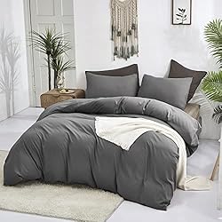 Luxlovery Grey Comforter Set California King Men