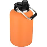 Zenbo 1 Gallon Jug with Straw, 128 oz Stainless Steel Sports Water Bottle | Double Wall Vacuum Insulated, Keeps Cold up to 48 Hours, Leak-Proof and Sweat-Proof for Gym, Outdoor, Camping and Hiking