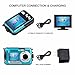 Fitiger Digital Camera 2.7 inch +1.8 inch Screens HD 1080P CMOS 16x Zoom Camcorder Mini Camera-Blue