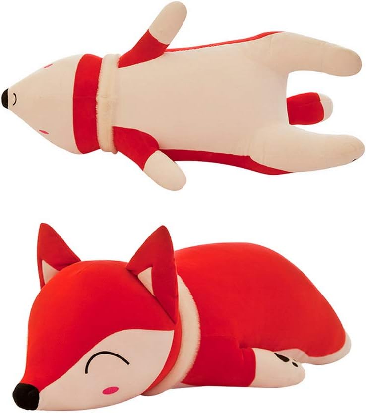 HIFUAR Zorro de Peluche Almohada,Cojin de Peluche,Almohada de Animal Linda Dormir Regalo de Cumpleaños Navidad para Niños Adultos Juguetes de Peluche Cojines de peluche Juguetes y juegos