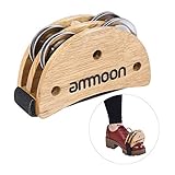 ammoon Elliptical Cajon Box Drum Companion Accessory Foot Jingle Tambourine for Hand Percussion Instruments Burlywood