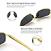 SUNGAIT Ultra Lightweight Rectangular Polarized Sunglasses UV400 Protection (Gold Frame Grey Lens, 62) Metal Frame 2458 JKH