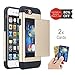 iPhone 7 Plus Case, Moonmini Card Holder Slim Fit Dual Layer Protection Wallet Card Slot Shockproof Bumper Cover for iPhone 7 Plus (2016) - Golden