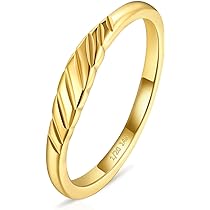 Nokmit 1mm 14k Gold Filled Rings For Women Girls Thin Gold Ring Dainty Cute Stacking Stackable Thumb Pinky Band Non Tarnish Comfort Fit Size 4 To 11 1pc 2pcs 3pcs