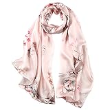 STORY OF SHANGHAI 100% bufanda de la Seda de la mujer satén de lujo Gráfico pintado Shawl Wraps