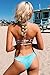 CUPSHE Fashion Women's Floral Printing Strappy Halter Bikini Set (L) Multicolor