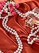 Mudder 2 Pack 1920s Artificial Pearl Necklace Flapper Beads Faux Pearl, 71 Inch