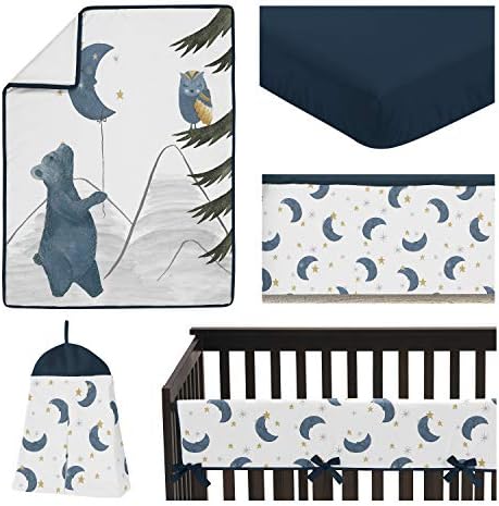 Candy Jojo Designs crib bedding set with moon theme.