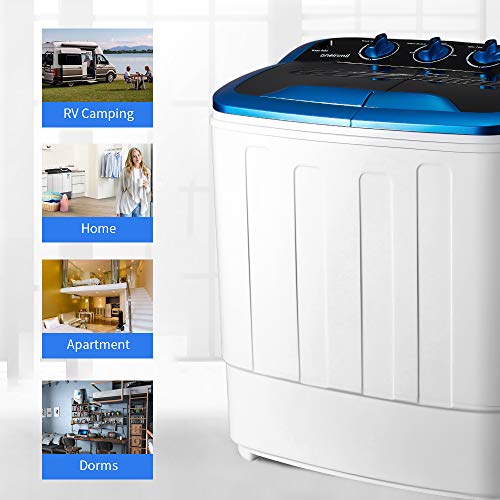 EROMMY Portable Mini Cloth Twin Tub Washing Machine Compact Washer w