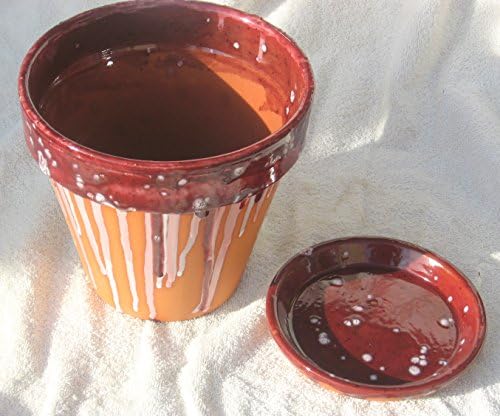 Fllower pot. 8" hand made by Native American artisan.