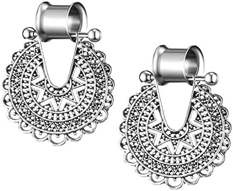 Expansor de Túnel Tapones para Oídos Orejas Ear Plug Gauge - Plata ...