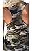 FUNOC Women's Racerback Casual Strtech Camo Shirts Camouflage Tank Top,Camo,Large