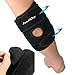 Runflory Adjustable Elbow Support Brace, Breathable Sports Tennis Elbow Brace Stabilizer, Compression Tendonitis Protector Guard Pad for Golfers, Outdoor Activities, Elbow Injury or Recovery (Black)