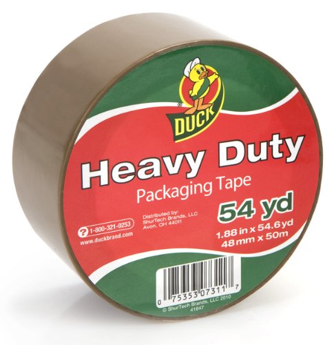 Duck Brand HD High Performance Packaging Tape, 1.88-Inch x 54.6-Yard, Tan, Single Roll (466605)