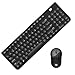 Wireless Keyboard and Mouse Combo, FD iK6630 2.4GHz Cordless Cute Round Key Set Smart Power-Saving Quiet Slim Combo for Laptop, Computer,TV and Mac