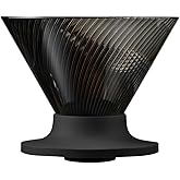 HARIO V60 Dripper NEO for 1-4 Cups, Tritan Resin, Spiral Rib, Black, Made in Japan VDN-02-B