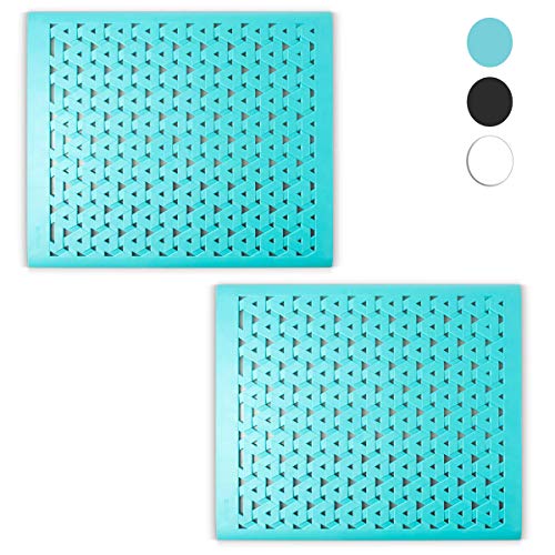 Crippa Kitchen Sink Protector Mat Set of 2 Sink Mats for Porcelain
