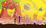 Tomorrow sunny 24X36 INCH / ART SILK POSTER / Rick and Morty Adult Swim Adult Swim cartoons cartoons space animation planet Home Decoration by Tomorrow sunny