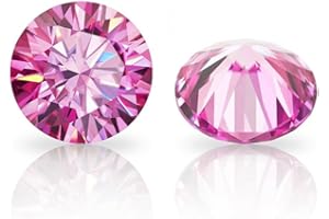 GEPAS Pink Color Moissanite Loose Stone 1ct 2ct 3ct Round Cut Lab Diamond VVS1 Clarity For Jewelry Making