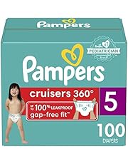 Diapers Size 5, 100 Count - Pampers Pull On Cruisers 360˚ Fit Disposable Baby Diapers with Stretchy Waistband, Enormous Pack (Packaging May Vary)