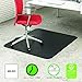 Deflecto EconoMat Black Chair Mat, Hard Floor Use, Rectangle, Straight Edge, 46 x 60 Inches (CM21442FBLK)