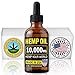 HEMP YOUR WORLD Hemp Oil Drops - 10000mg - Made in USA - 100% Organic Hemp Oil Extract for Pain Relief Anti-Inflammatory Joint Support Sleep Aid Supplements - Peppermint Flavor - NO THC
