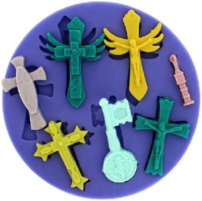 Wholeport Cross Fondant and Gum Paste Silicone Resin Candy Molds Cake Decoration
