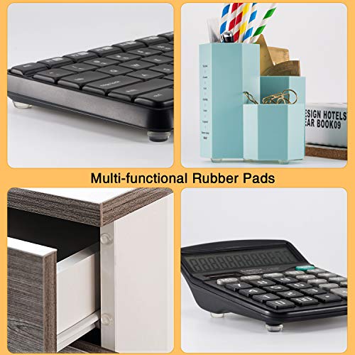 Blulu 8 Pieces Toilet Seat Bumpers Toilet Bumper Kit and 64 Pieces