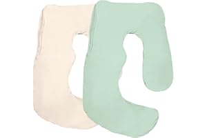 littogoose Maternity Pillow Cover ONLY Compatible with Momcozy Pregnancy Pillow (2 Pack Covers-Pillow NOT Included)
