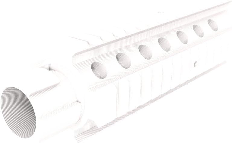 Toy M4 Barrel Extension for Nerf Models with an Interchangeable Barrel Compatible (White)