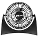 CAMTOP USB Desk Fan with 2 Adjustable Speed 5 inch Small Quiet Personal Table Fan for Office and Bedroom(Transparent)
