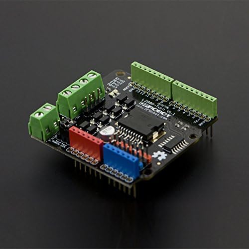 Angelelec DIY Open Sources DC Motor Driving Device, DUAL 2A DC Motor Drive, A Arduino Platform Dual Motor Drive Expansion Board Based on the L298 Chip, Can be Inserted into Arudino Control Pane