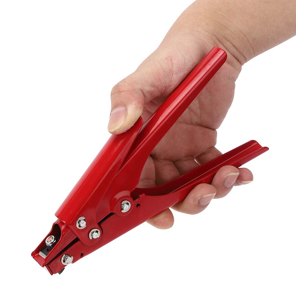 Nylon Strap Tensioning Tool Cable Tie Cutter Red 45 Steel Wire Binding Cutting Fastening Cable Tie Gun Nylon Strap Tensioner for Cutting Cables Wires