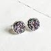 Ultra Violet on Silver - Druzy Stud Earrings - Hypoallergenic