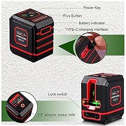 Laser Level Self Leveling 100Ft, Green Cross Line