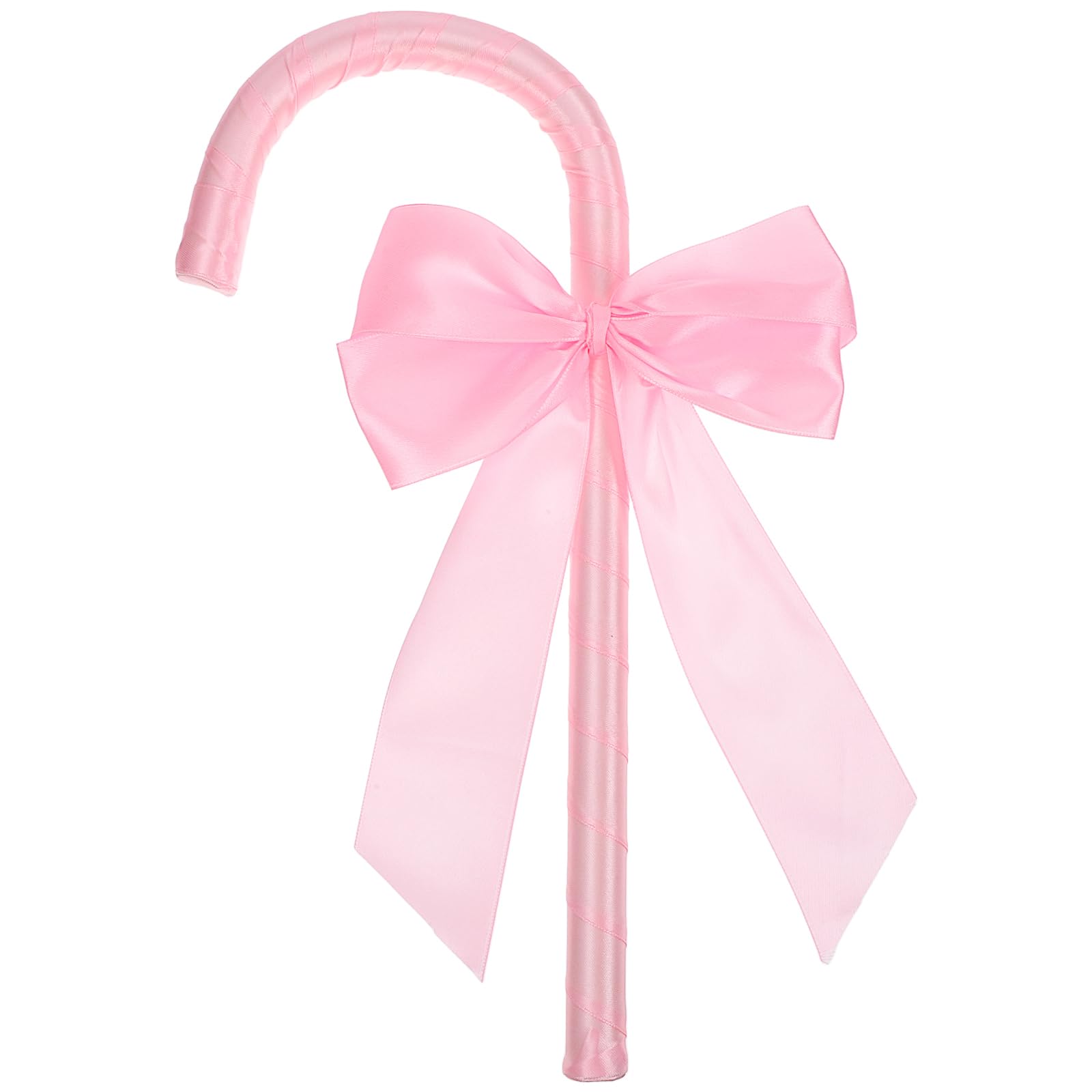 MAGICLULU Halloween Cane Prop Staff Shepherds Costume Pink Plastic Bowknot Stick for Party Cosplay Decorative Crutch for Stage Performance