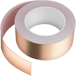 Kupferband 30M x 50mm, Vegena Kupferfolienband EMI Copper Foil Tape Abschirmband Kupferfolie Kupferband Selbstklebend Klebeband Schneckenband Schneckenschutz
