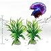 Wzhe Aquarium and Betta Fish Plants - 8 Pack Premium Decorations Plant with Plastic Soft Leaf, Realistic Looking, Weighted Base and Color Variations (Green 8 pcs)