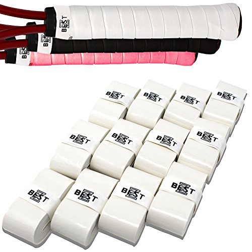 UPC 656114883482, Z Best Tennis Overgrip Grip Tape (12 Pack) - Racquet Replacement Wrap for Squash Racket, Racquetball, Badminton, Pickleball Paddle, Sweaty Hands, Baseball Bat Ultra Tacky Pro Feel Bulk Dozen - White