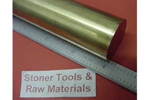 STONER METALS 1-1/2" BRASS C360 SOLID ROUND ROD 4" long New Lathe Bar Stock 1.500" OD H02