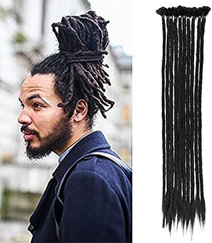 SHANGKE HAIR Handmade 24 inch Dreadlocks Hair Extensions Fashion Reggae Hair Hip-Hop Style10 Strands/Pack Synthetic Crochet Braid Hair For Women