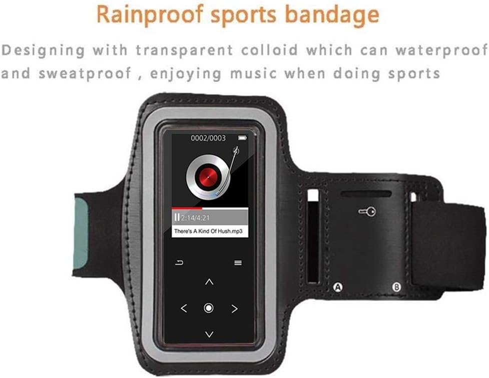 DeeFec Sports Wrist Armband for MP3 Players, Scratch Resistant with Sweatproof and Breathable MP3 Player Armbands,Suitable for Your Workout, Key Pocket and Earphone Hole - Black: GPS & Navigation