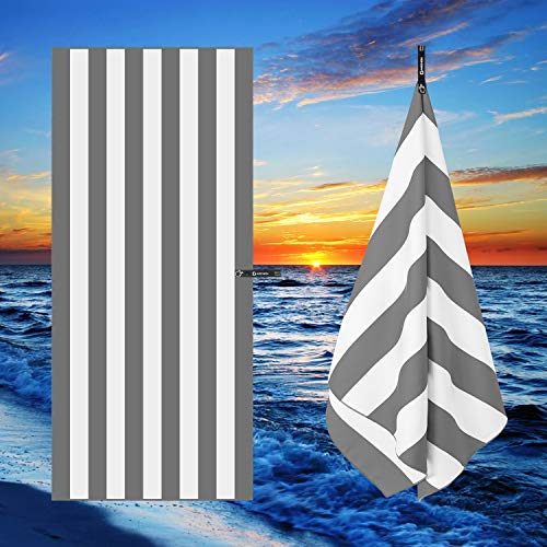 DARCHEN Microfiber Beach Towels Oversize Travel Beach Towel 4 Pack - Quick Dry Towel for Swimming, Sand Free Towel (Extra Large XL 70x35 inch) for Kids Adult