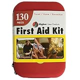 Higher Gear First Aid Kit for Car, SUV, Marine - FDA Approved Emergency Medical Kit for Home, Businesses, Travel, Hiking, Backpacking, Camping and Sports - 130 Pieces, Hard Shell Waterproof Case
