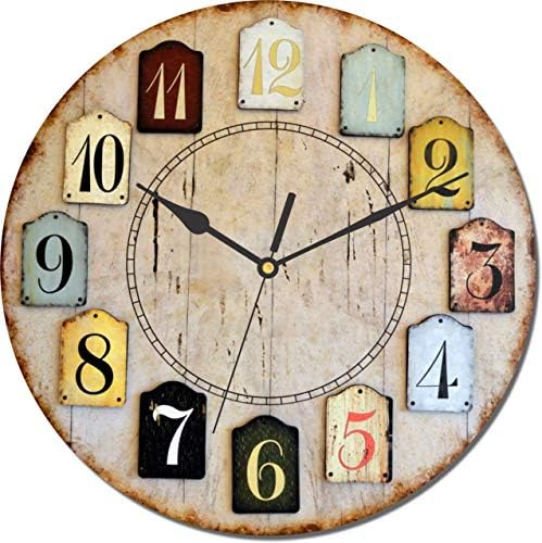 IT2M 12 Inches Designer Wall Clock (Pine Wood, Textured Print, IT1708)