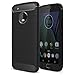 Moto G5 Plus Case, Moto X 2017 Case,AnoKe Ultra [Slim Thin] Carbon Fiber Scratch Resistant Shock Absorption Soft TPU Drawing Grip Protective Cases Cover for Moto G Plus (5th Generation) HWLS Black