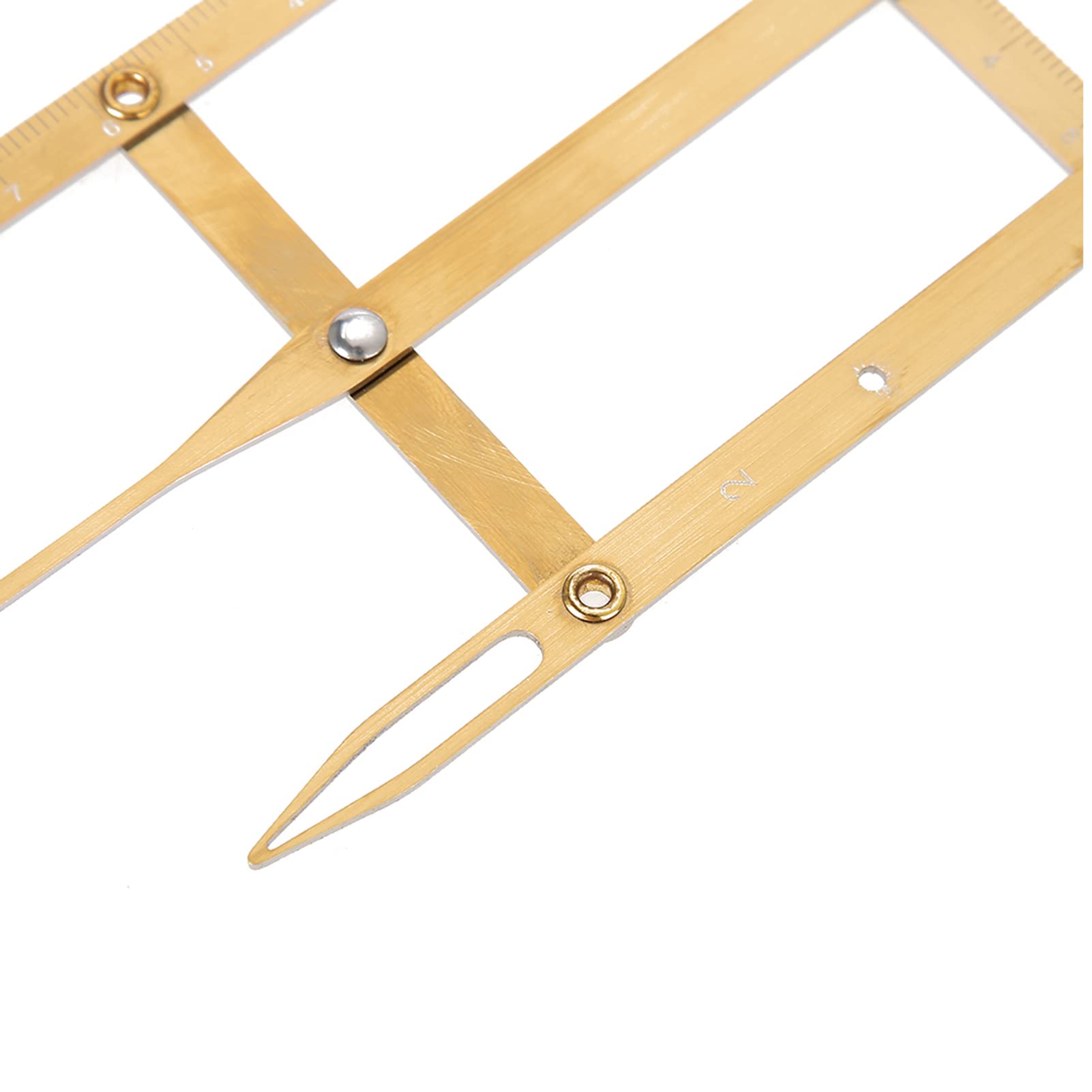 Eyebrow Ruler with Golden Ratio, Stainless Steel Eyebrow Measuring Ruler Eyebrow Caliper, Flexible Removable Ruler, Semi Permanent Eyebrow Tattoo Designing Shaping Tools, Makeup Measure Tool (Glod)