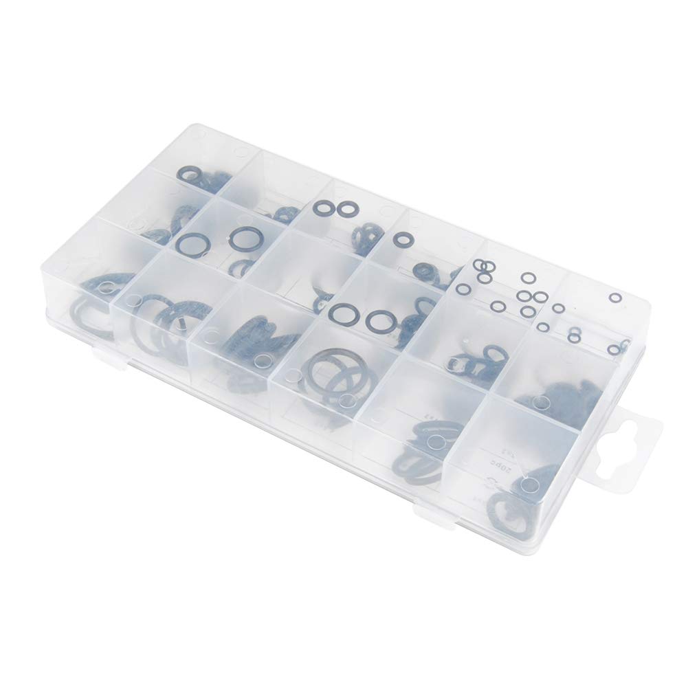 E-TING 225 Pcs/18 Sizes Rubber O-Ring Sealing Gasket Washer Seal Assortment Set for Plumbing,Automotive,General Repair,Air or Gas Connections